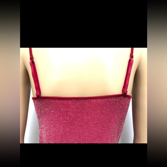 Express; Red shimmer tank top. - Picture 6 of 8